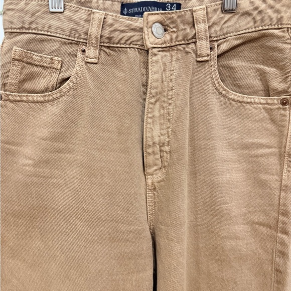 Stradivarius Women's Flare Jeans in Tan - Picture 3 of 4